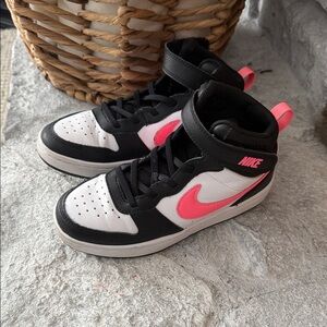 Nike Kids Black and Pink Sneakers